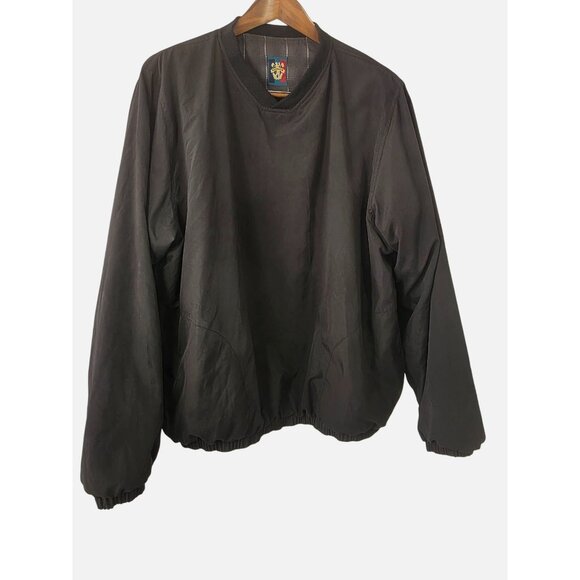 Sunice Y2K Reversible Golf Pullover Jacket Mens L Black/Gray Stripe Windbreaker - Picture 5 of 14